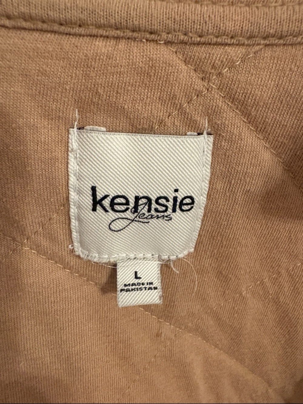 Kensie Leopard Print Utility Jacket in Tan and Black - Picture 3 of 3